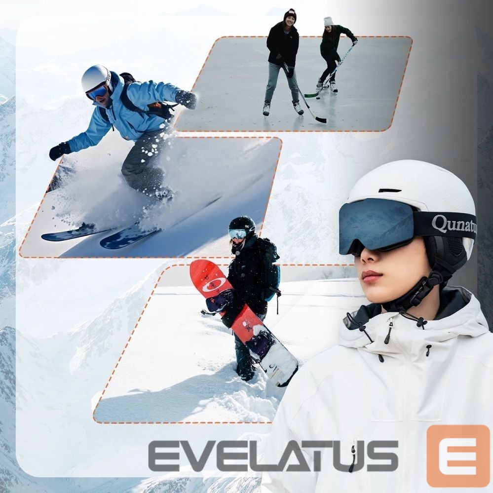 Other goods Rockbros Qunature 10130003001 Ski Helmet with Earmuffs Snowboard Size L - White