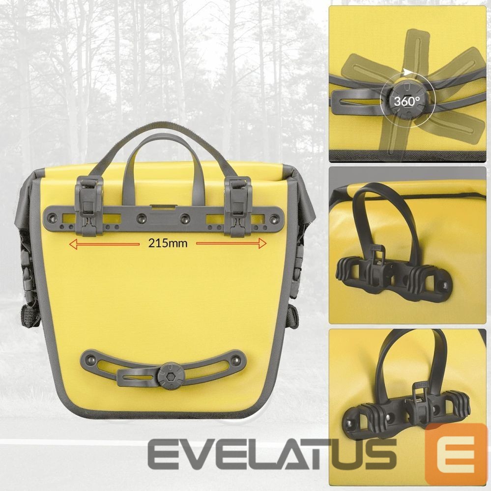 Other goods Rockbros Rockbros AS-003-1Y waterproof bicycle bag with shoulder strap, front/rear mounting, 10-14l - yellow