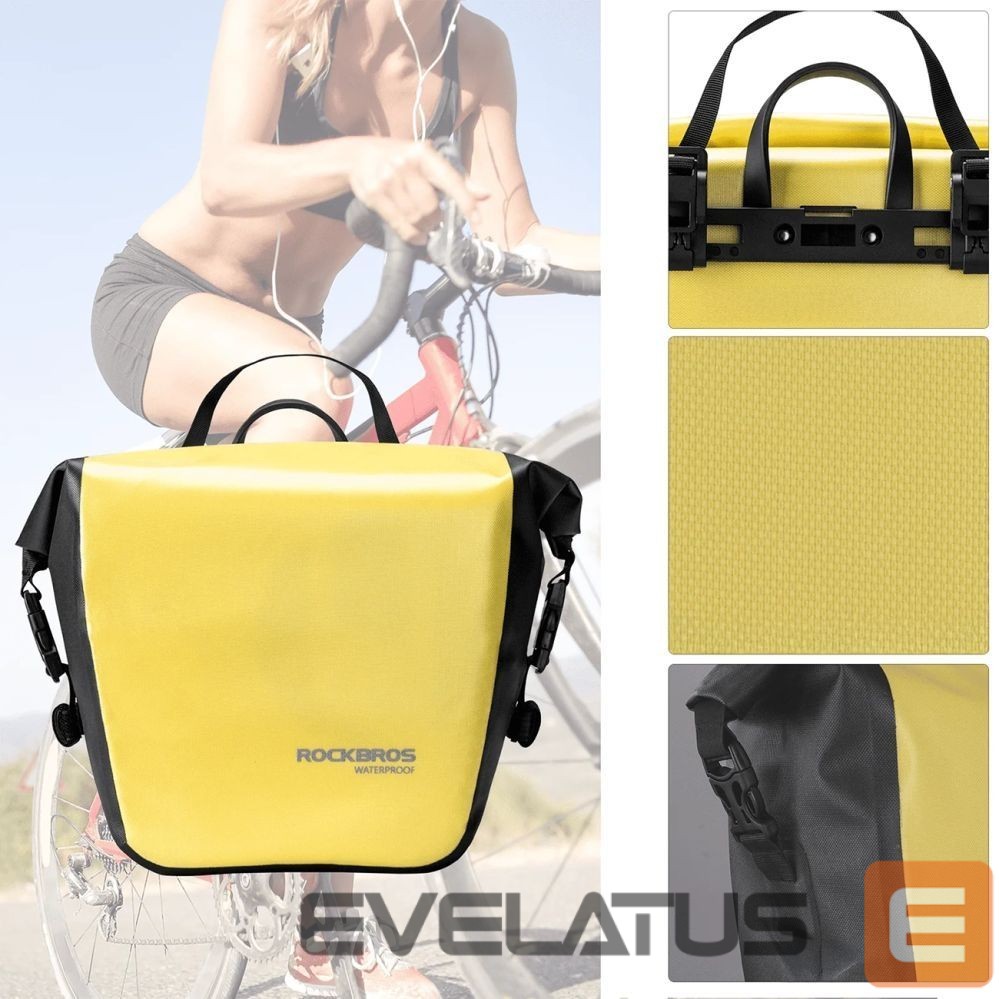 Other goods Rockbros Rockbros AS-003-1Y waterproof bicycle bag with shoulder strap, front/rear mounting, 10-14l - yellow