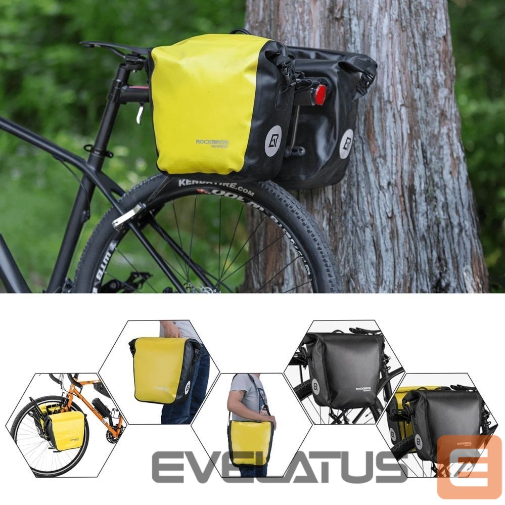 Other goods Rockbros Rockbros AS-003-1Y waterproof bicycle bag with shoulder strap, front/rear mounting, 10-14l - yellow