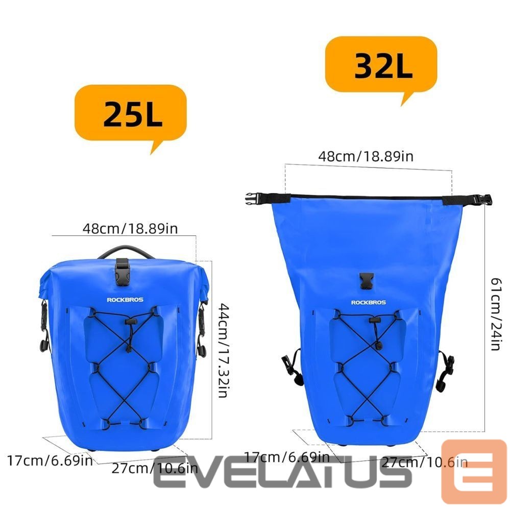 Other goods Rockbros Rockbros 30140022004 Waterproof Bicycle Bag 25-32L - Blue