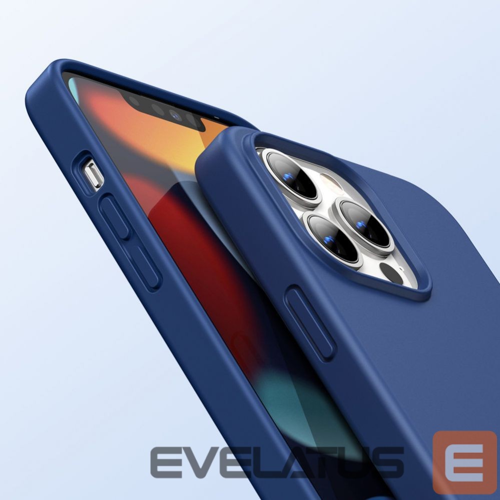 Back panel cover Ugreen Ugreen Protective Silicone Case rubber flexible silicone case cover for iPhone 13 Pro Max blue