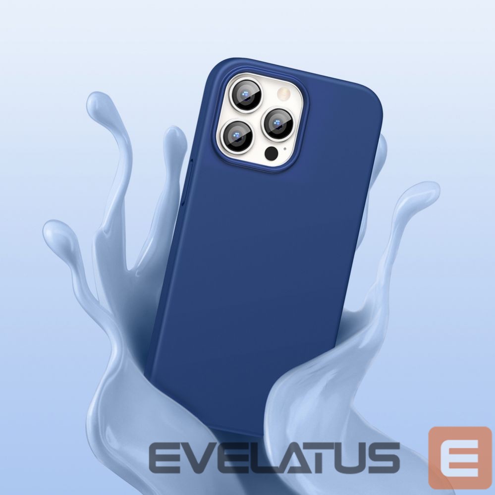 Back panel cover Ugreen Ugreen Protective Silicone Case rubber flexible silicone case cover for iPhone 13 Pro Max blue