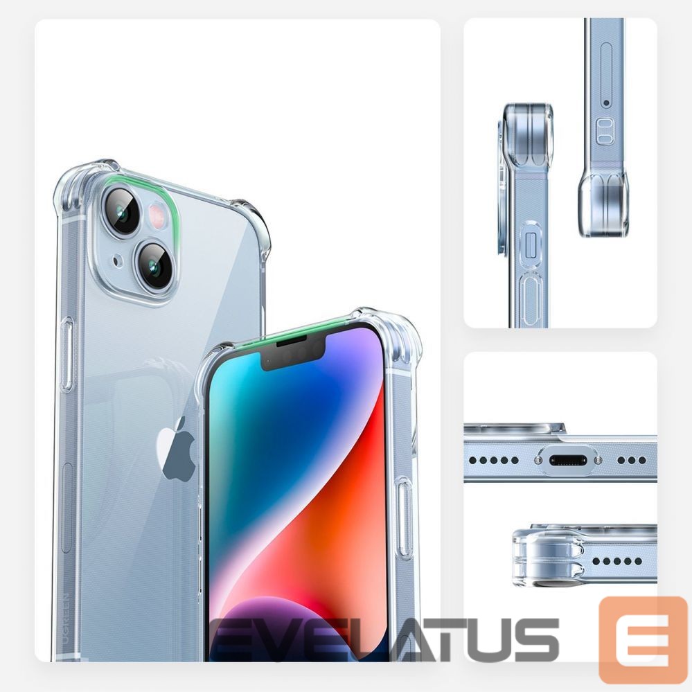 Back panel cover Ugreen Ugreen Gel Bright Cushion Protective Case for iPhone 14 Plus Transparent (LP602)