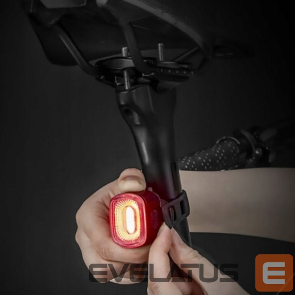 Bicycle accessory Rockbros Rockbros Q2S LED Rear Bike Light with Smart Stop System + USB-C - USB-A Cable - Black
