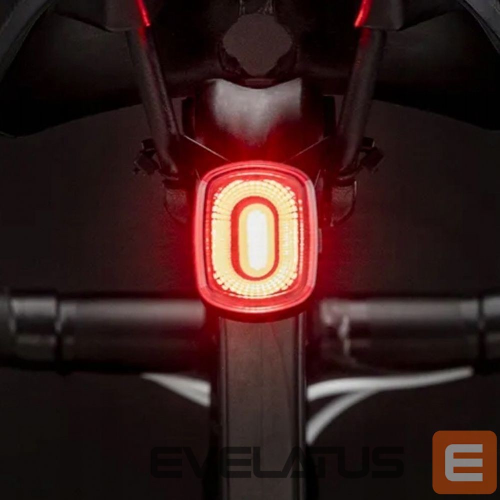 Bicycle accessory Rockbros Rockbros Q2S LED Rear Bike Light with Smart Stop System + USB-C - USB-A Cable - Black