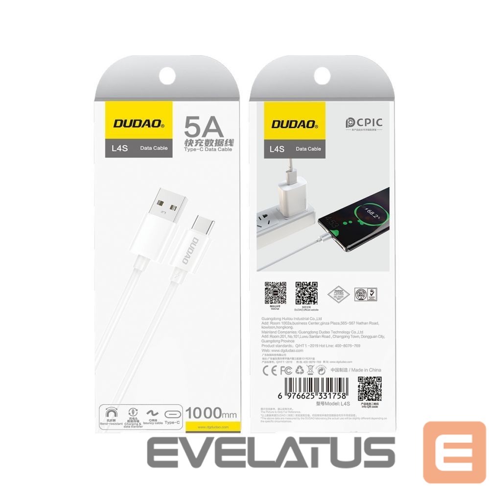 Cable Dudao USB-A (male) || USB-C (męski)