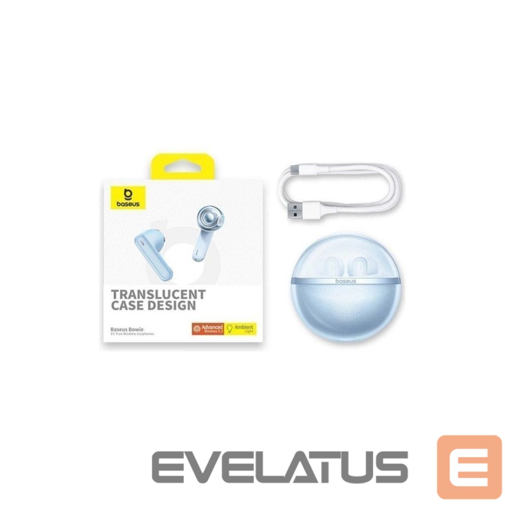 Converter Baseus BASEUS wireless earphones bluetooth TWS E5 blue