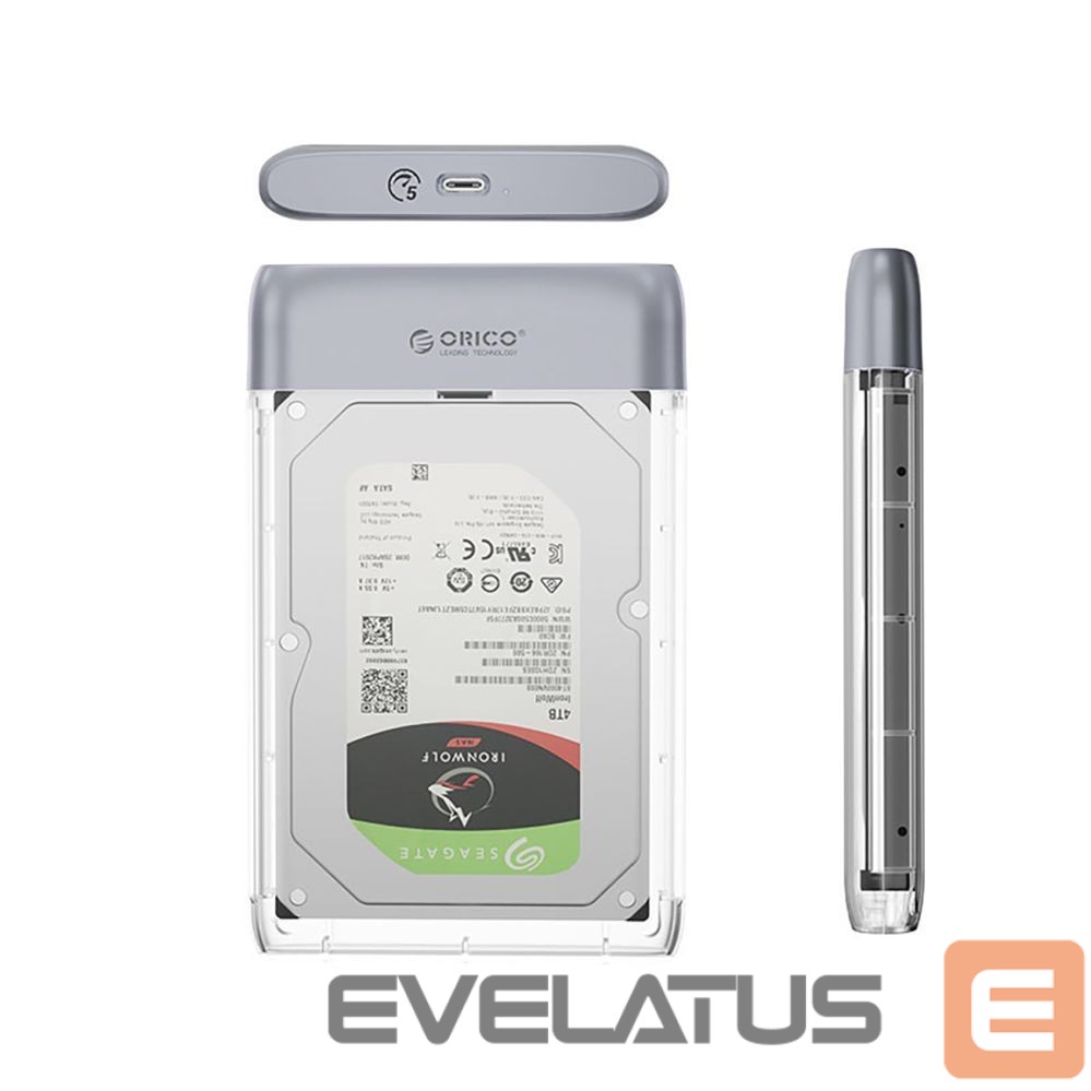 Other Computer Accessory Orico Orico TX25C3 2.5" HDD/SSD USB-C 5Gb/s Disk Drive - Transparent