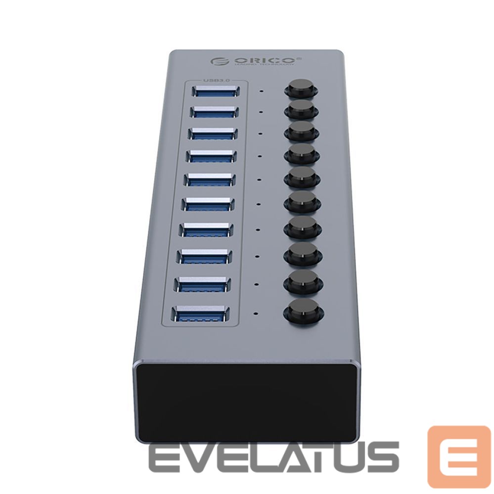 Converter Orico Orico BT2U3-10AB Hub 10x USB-A 3.0 with switches - gray