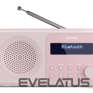 Speakers Sharp  DR-P420(PK) Tokyo Portable Digital Radio, FM/DAB/DAB+, Bluetooth 5.0, USB or Battery Powered, Pink 