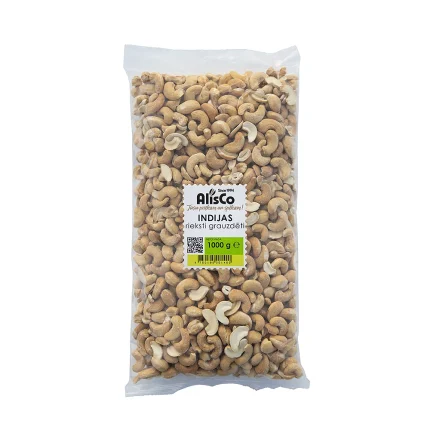 Indijas rieksti grauzdēti 1kg