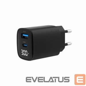 Cables and wires Gembird  CHARGER USB 30W 2PORT/TA-UC-PDQC30LCD-BK-01 