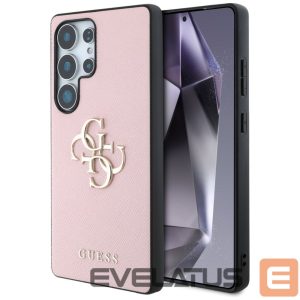 Back panel cover Guess  Guess Grained Big 4G Logo Small Classic Logo case for Samsung Galaxy S25 Ultra - pink 
