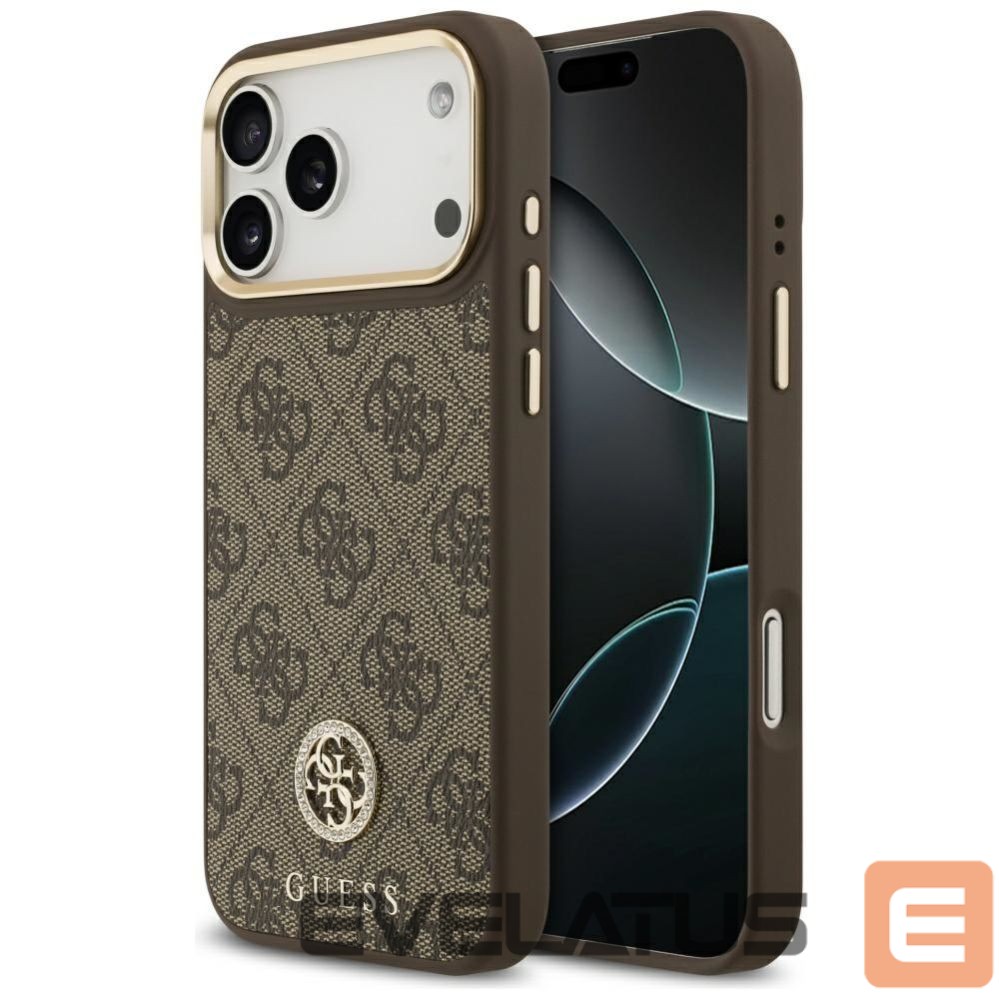 Other goods Guess Guess 4G Strass Logo MagSafe Case for iPhone 17 Pro Max - Brown