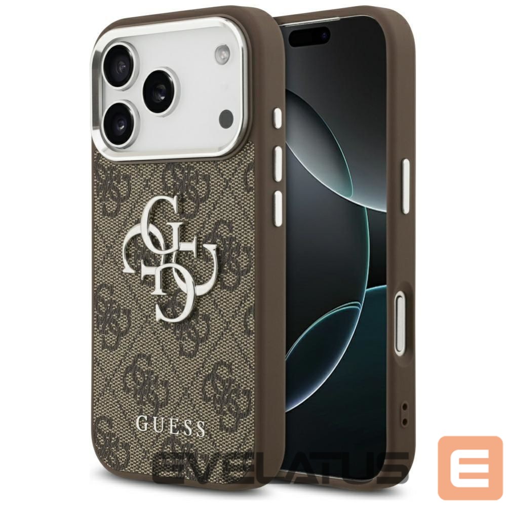 Other goods Guess Guess 4G Big 4G Classic Logo case for iPhone 17 Pro brown - silver
