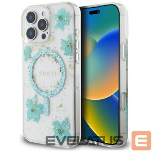 Other goods Guess  Guess Resin Flowers Glitter MagSafe iPhone 16 Pro Case - Clear Green 