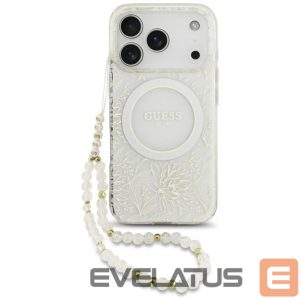 Other goods Guess  Guess IML Flowers Electro Pearl Strap MagSafe Case for iPhone 17 Pro - White 