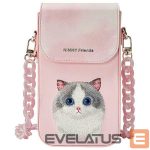 Back panel cover Nimmy  Nimmy Big Eyed Pet 2.0 Cat Phone Bag - Pink 