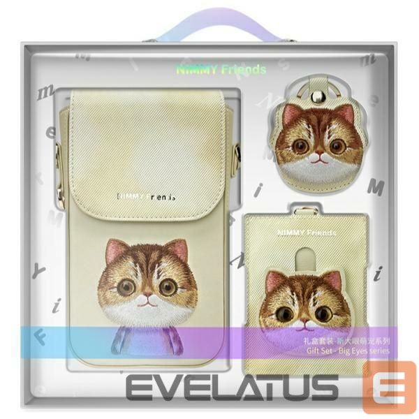 Other goods Nimmy Nimmy Big Eyed Pet 2.0 Cat 3-in-1 Set: Phone Bag + Wallet + Tracker Case - Beige