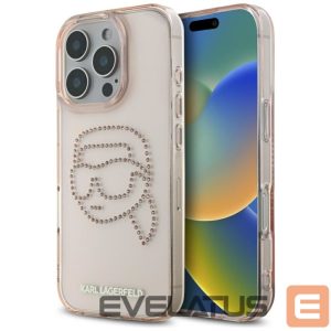 Other goods Karl Lagerfeld  Karl Lagerfeld IML Rhinestones Karl Head Case for iPhone 16 Pro Pink 