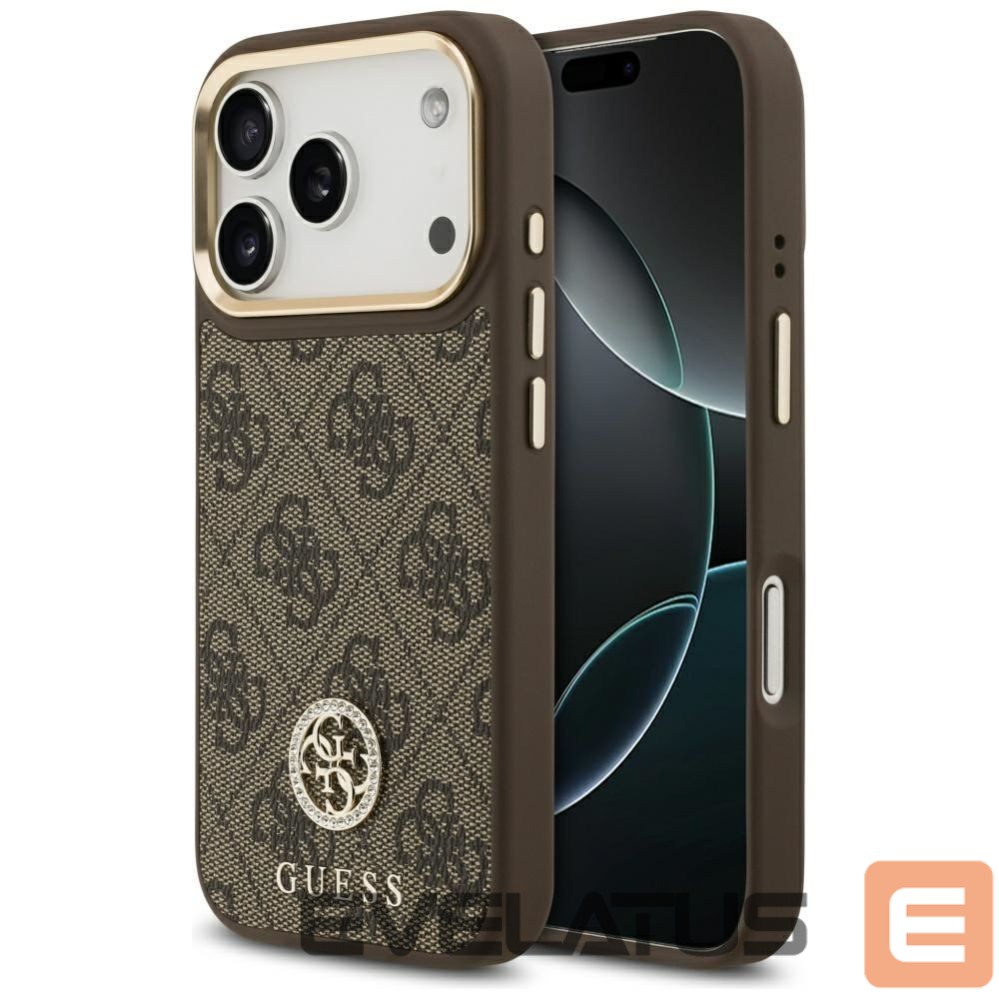 Other goods Guess Guess 4G Strass Logo MagSafe case for iPhone 17 Pro - brown
