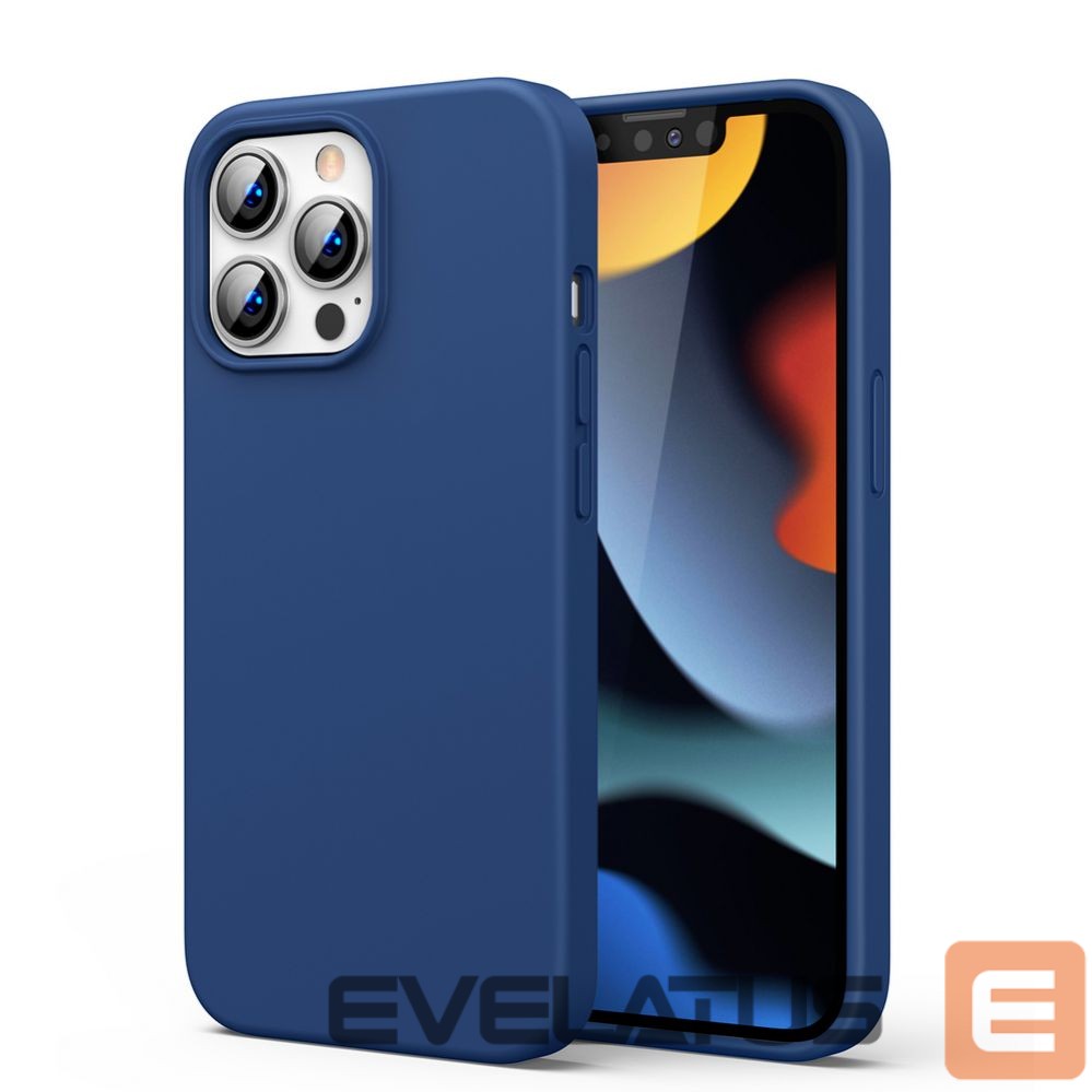 Back panel cover Ugreen Ugreen Protective Silicone Case rubber flexible silicone case cover for iPhone 13 Pro Max blue