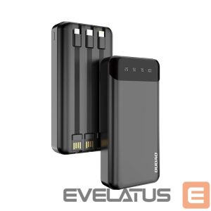 Power bank Dudao  Dudao capacious powerbank with 3 built-in cables 20000mAh USB Type C + micro USB + Lightning black (Dudao K6Pro +) 