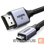 Cable Ugreen  Ugreen HD164 15517 micro HDMI / HDMI 2.1 8K cable 2m - gray 