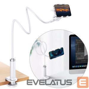 Auto holder Ugreen  Ugreen universal holder stand phone holder tablet (up to 12cm wide) tripod lazy holder with flexible arm white (30488 LP113) White