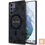 Other Phone Accessory Guess  Guess 4G Collection Leather Metal Logo MagSafe Case for Samsung Galaxy S24 Ultra - Black 