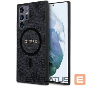 Other Phone Accessory Guess  Guess 4G Collection Leather Metal Logo MagSafe Case for Samsung Galaxy S24 Ultra - Black 