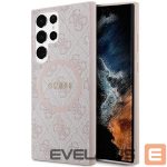 Back panel cover Guess  Guess 4G Collection Leather Metal Logo MagSafe Case for Samsung Galaxy S24 Ultra - Pink 