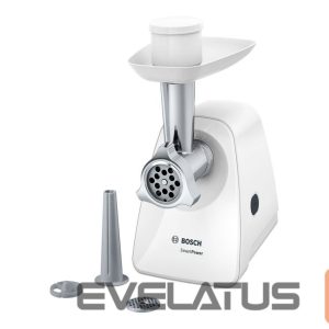 Meat grinder Bosch  | Meat mincer SmartPower | MFW2510W | White | 350 W | Number of speeds 1 | 2 Discs: 3.8 and 8 mm; Sausage filler accessory. 
