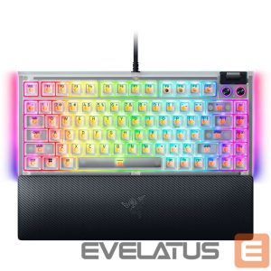 Computer keyboard Razer  Hot-swappable Mechanical Gaming Keyboard | BlackWidow V4 75% | Gaming Keyboard | Wired | US | Phantom White Edition | USB Type-C |  Mechanical Switches (Tactile) 