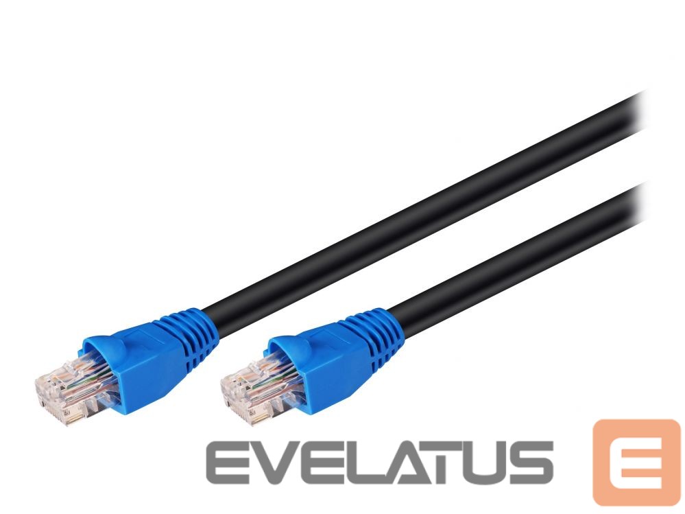 Cable Goobay CAT 6 Outdoor Patch Cable, U/UTP, 75 m, Black