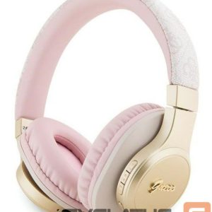 Wireless headphones Guess  PU Leather 4G Script Logo BT5.3 Stereo Headphone Pink