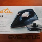 Iron ETA  SALE OUT.  127690000 Kiara Iron, Ceramic, 2200 W, Water tank 220 ml, Black  Iron Kiara 127690000 Cordless Steam Iron, 2200 W, Water tank capacity 220 ml, Continuous steam 40 g/min, Black, DAMAGED PACKAGING 