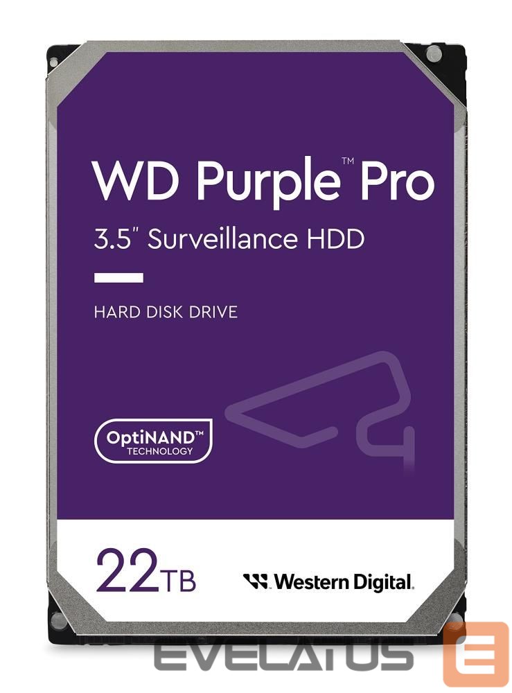 Hard drive HDD Western Digital HDD||Purple Pro|22TB|SATA|512 MB|7200 rpm|3,5"|WD221PURP