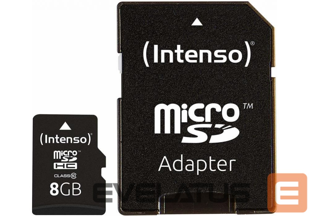 Other Computer Accessory Intenso MEMORY MICRO SDHC 8GB C10/W/ADAPTER 3413460