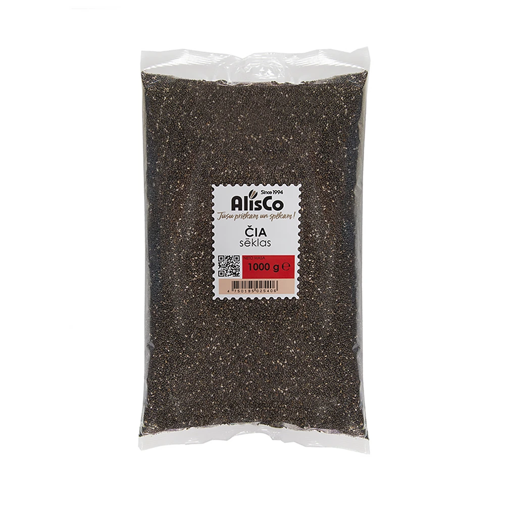 chia seklas 1000 Čia (Chia) sēklas, 1 kg