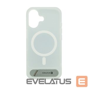 Back panel cover Evelatus Apple iPhone 17 Rubber Coated MagSafe With Stand Case Silver