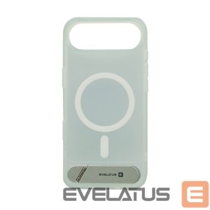 Back panel cover Evelatus Apple iPhone 17 Air Rubber Coated MagSafe With Stand Case Silver