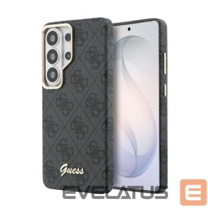 Case universal Guess Samsung Galaxy S26 Ultra PU 4G Script Metal Logo With MagSafe Case Black