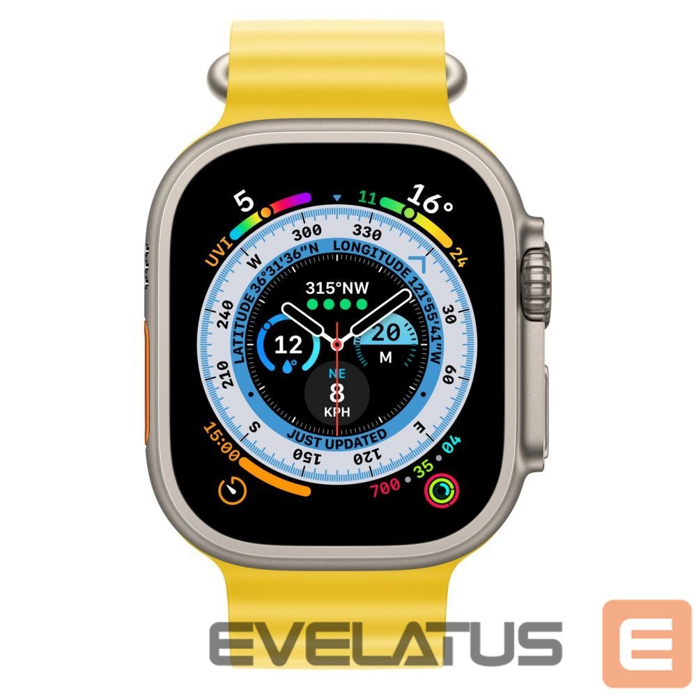 Smart watches Apple Watch Ultra GPS + Cellular, 49mm Titanium Case with Yellow Ocean Band