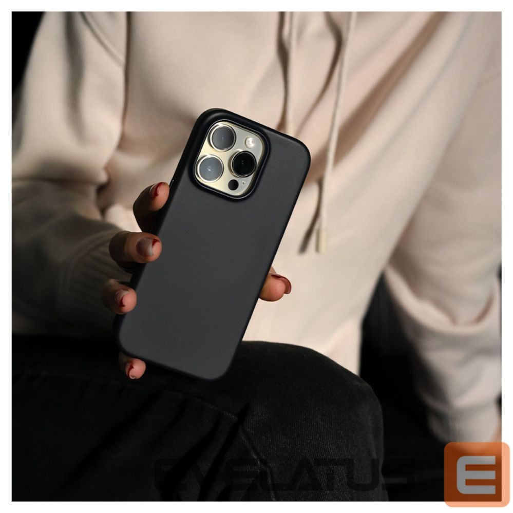 Back panel cover Evelatus Apple iPhone 13 Pro Genuine Leather case with MagSafe Blue