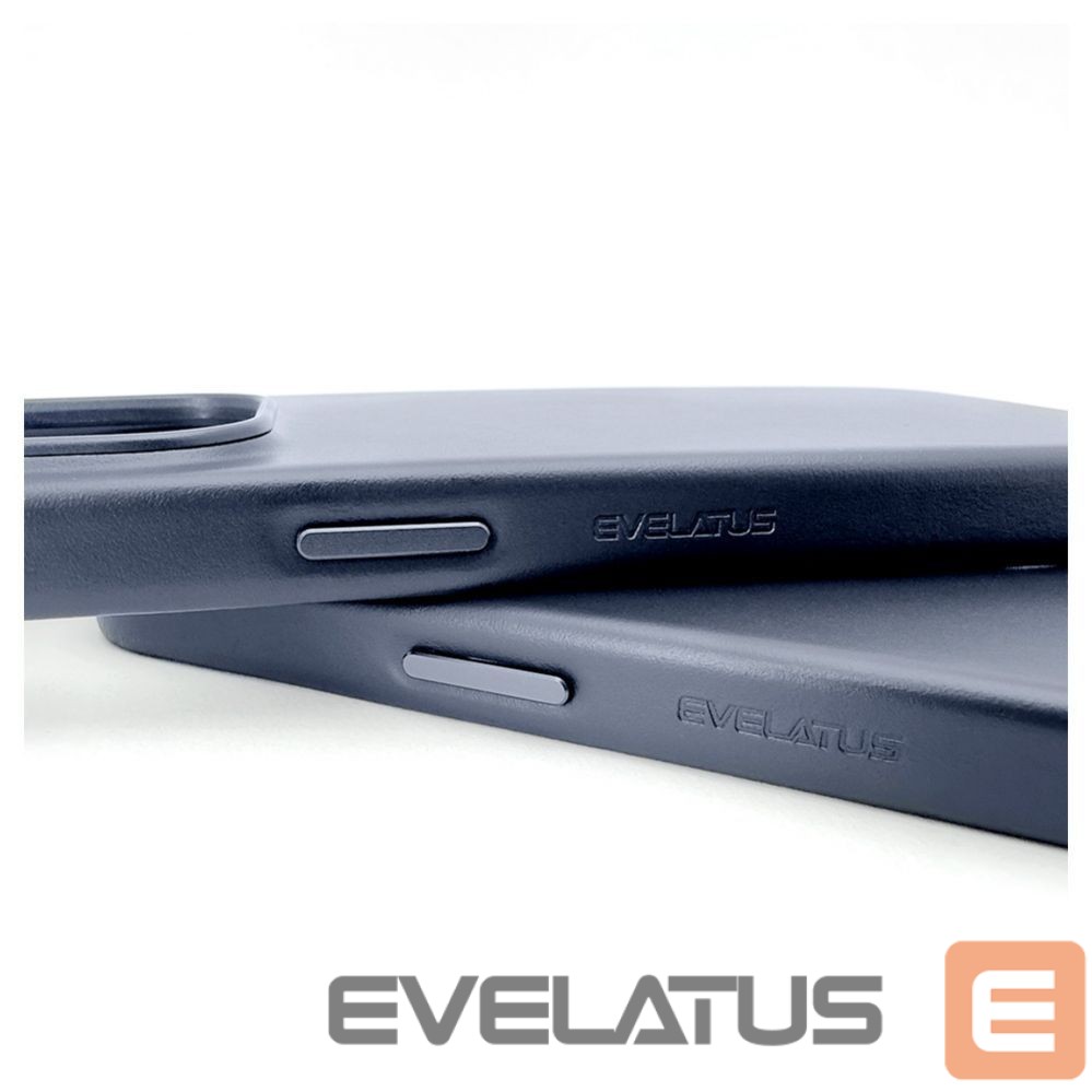 Back panel cover Evelatus Apple iPhone 13 Pro Genuine Leather case with MagSafe Blue