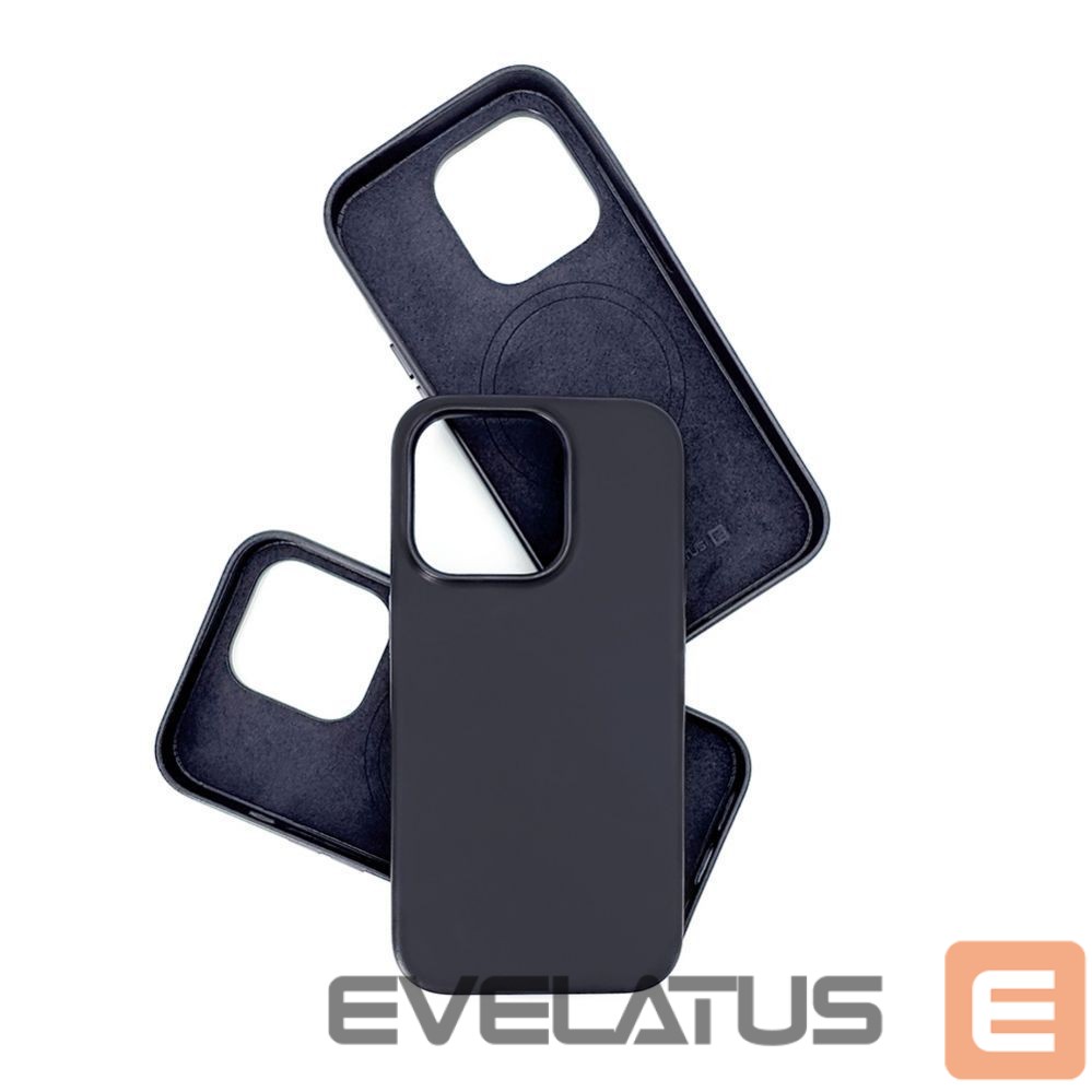 Back panel cover Evelatus Apple iPhone 13 Pro Genuine Leather case with MagSafe Blue