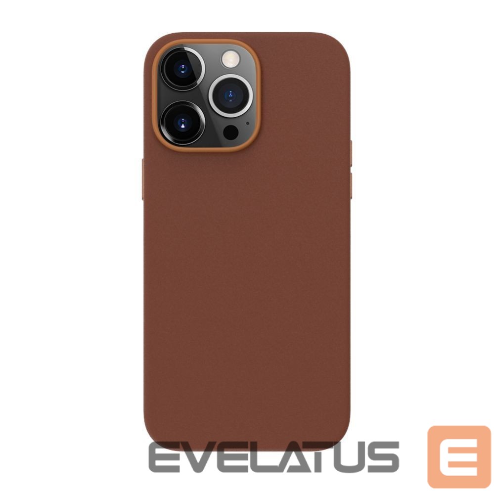 Back panel cover Evelatus Apple iPhone 13 Pro Genuine Leather case with MagSafe Brown