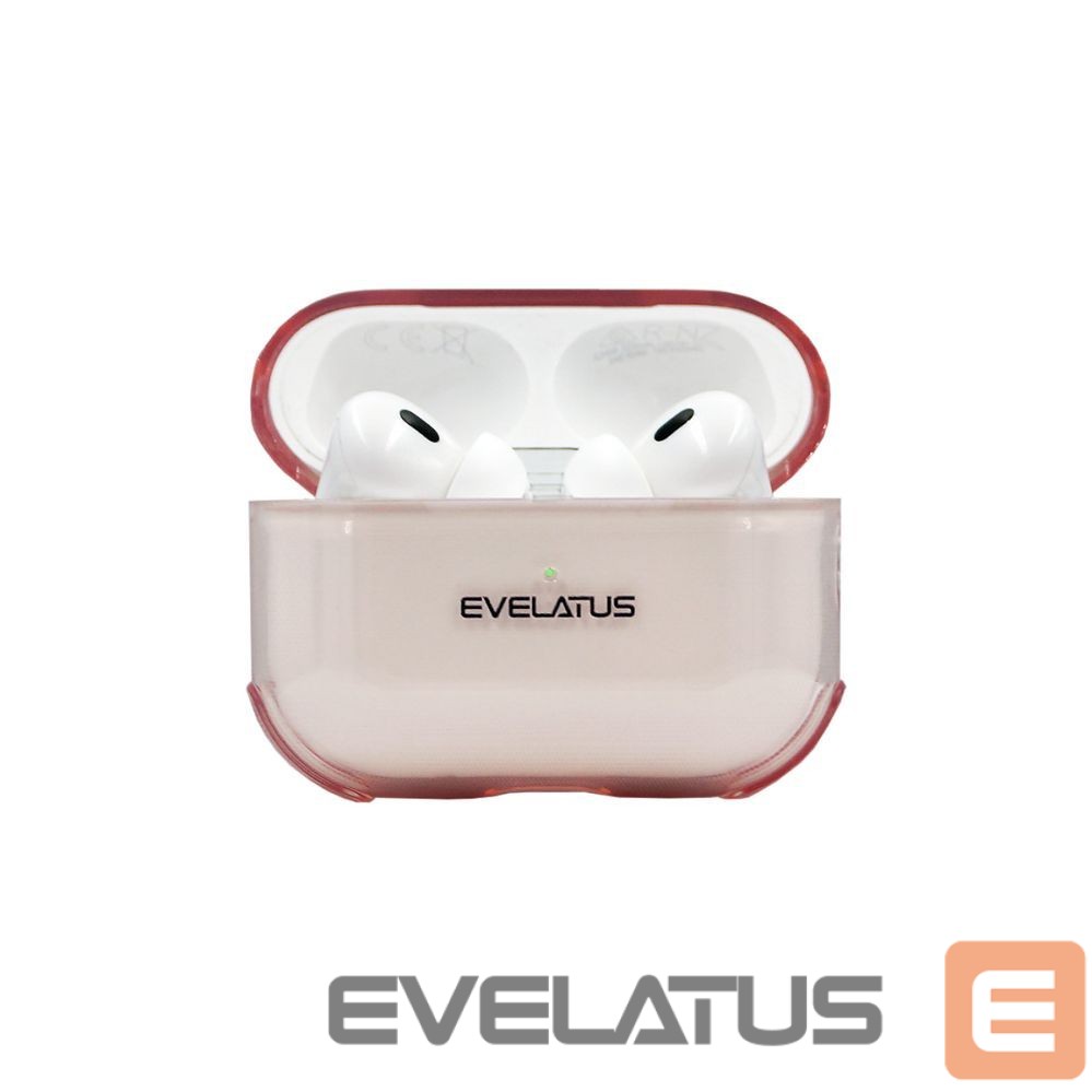 Headphone case Evelatus Apple AirPods Pro TPU Protective Case Transparent Pink